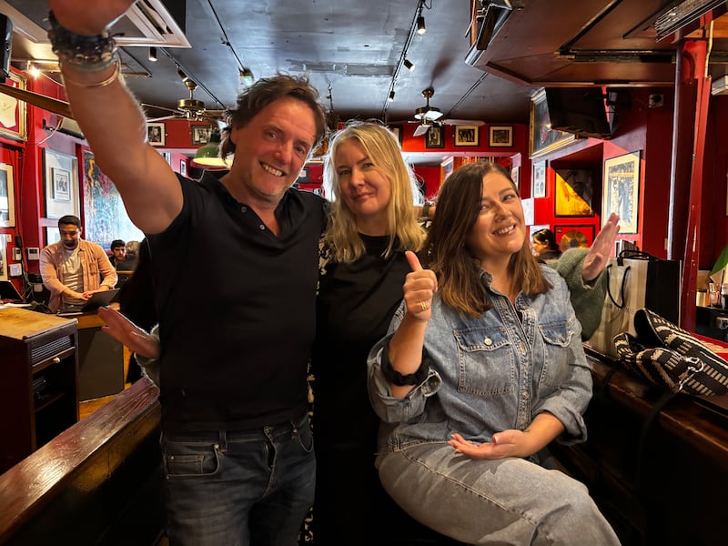 John Norton, former barman at Captain Americas, Sash King, one of the restaurant’s first barwomen and Joan Kelly (right), former manager. Photograph: The Irish Times