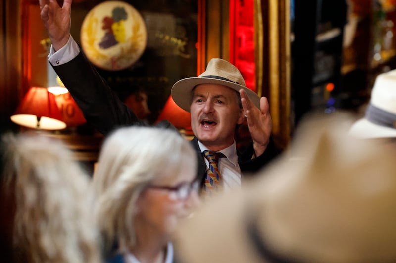 Ringsend marks Bloomsday with a Joycean procession. Photograph: Nick Bradshaw/The Irish Times