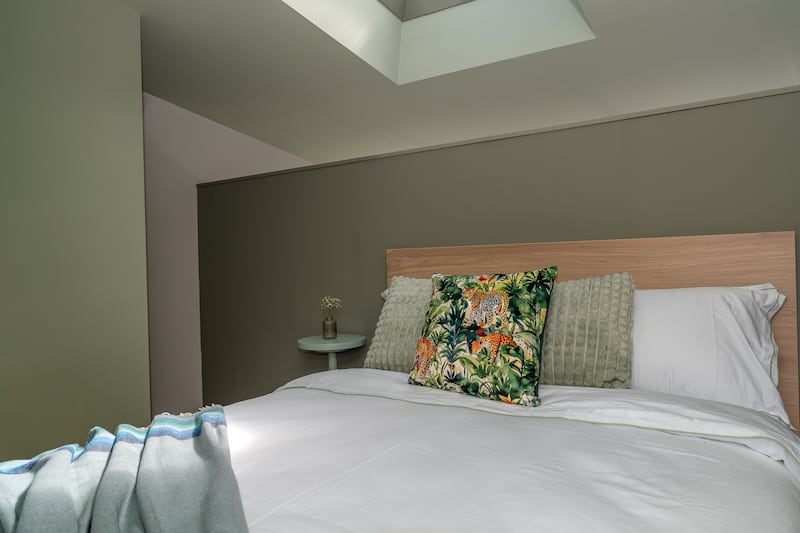 The bedroom layout was reconfigured to maximise storage, with units and drawers under the bed
