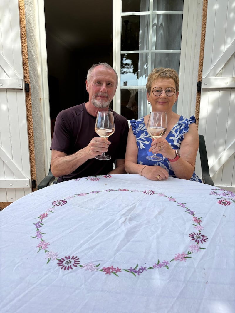 Nuala Harpur and husband Dick enjoying their new home in Béziers