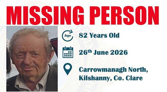 Gardaí Appeal For Information On Missing North Clare Man