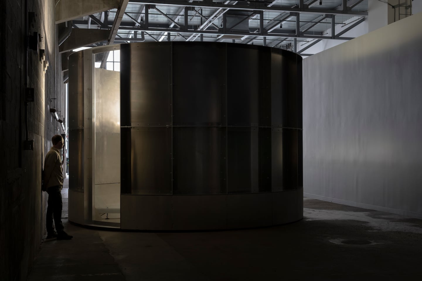 Installation view, "Lucy Raven: Rounds," at the Institute of Contemporary Art/Boston.