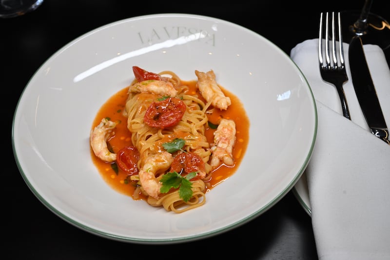 Linguine and Dublin bay prawns at La Vespa. Photograph: Bryan Meade 