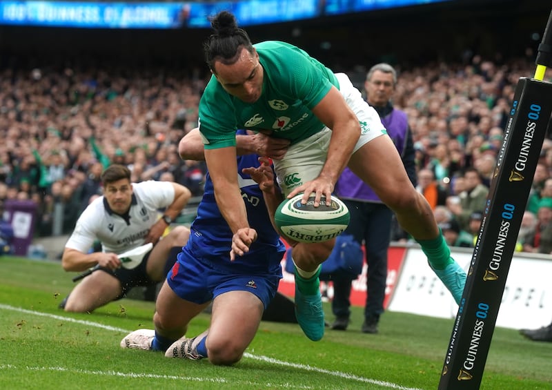 Leinster doesn’t have a winger of James Lowe's ilk, in quality or style. Photo: Brian Lawless/PA