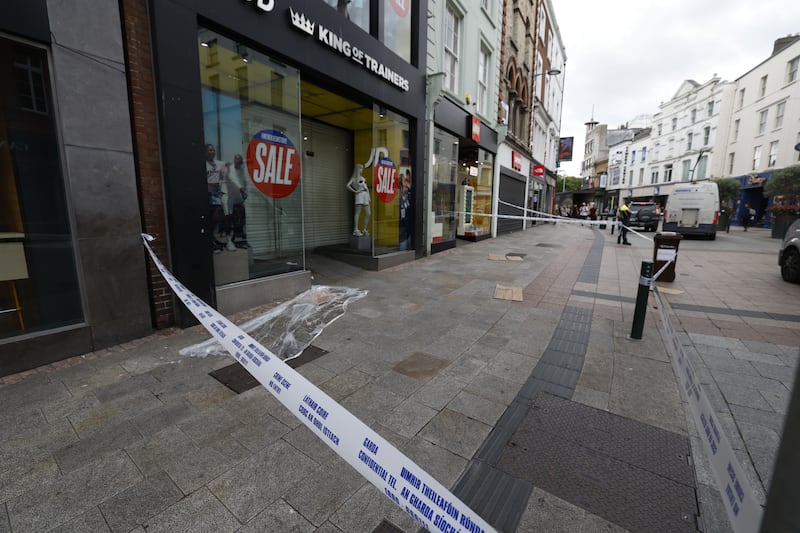 Gardaí also cordoned of a scene on Grafton Street.  Photograph: Nick Bradshaw