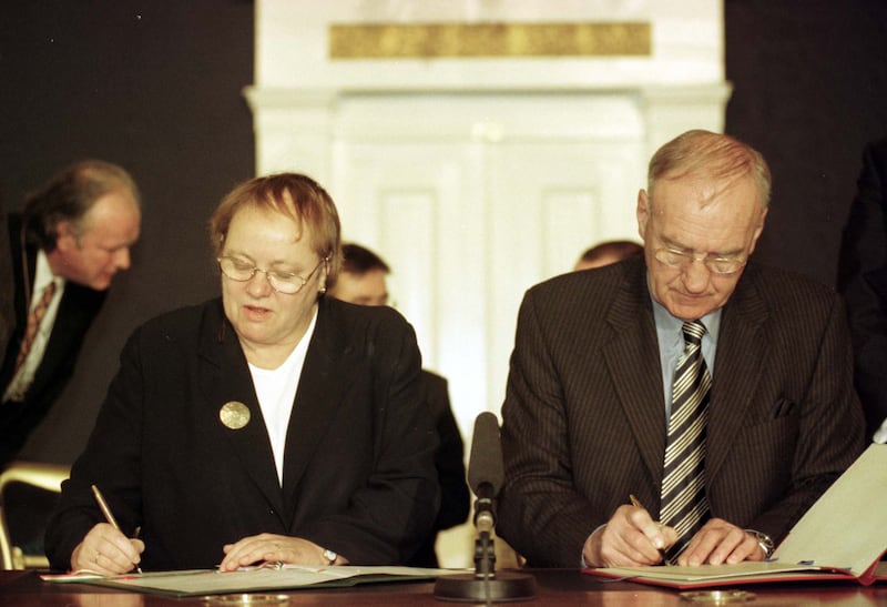 David Andrews, with then Northern Ireland secretary Mo Mowlam, during his time as minister for foreign affairs. Photograph: Collins