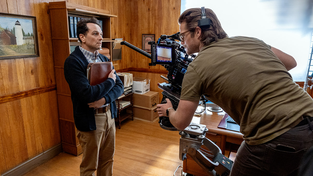 Matthew Rhys films a trippy scene in episode five of Widow’s Bay.
