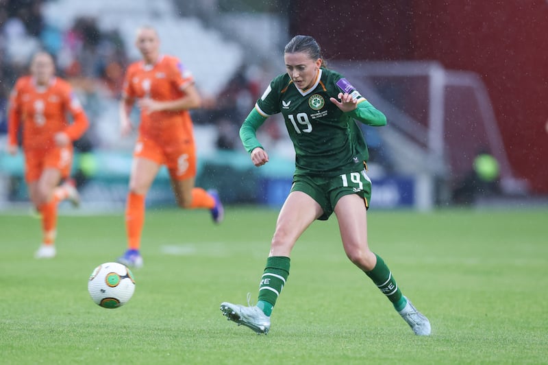 Ireland's Abbie Larkin. Photograph: Tom Maher/Inpho