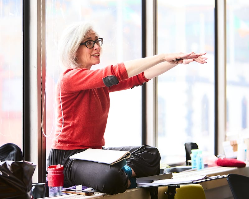 Annie Ryan in rehearsals at the Abbey Theatre for The Whiteheaded Boy by Lennox Robinson. Image credit: Pato Cassinoni