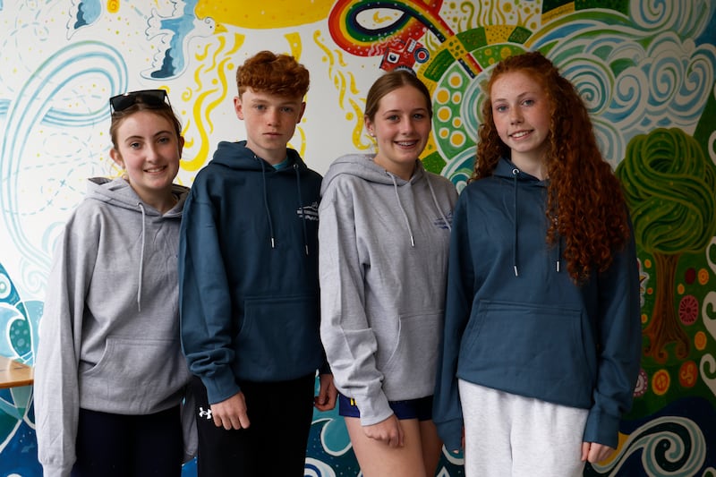 Students in Irish college in Mhuiríoch, Dingle Peninsula: Ellie Ní Shé, Rhian Mac Comhaill, Sadie Ní Anragáin and Doireann De Barra, Sadie Ní Anragáin and Photograph: Nick Bradshaw/The Irish Times