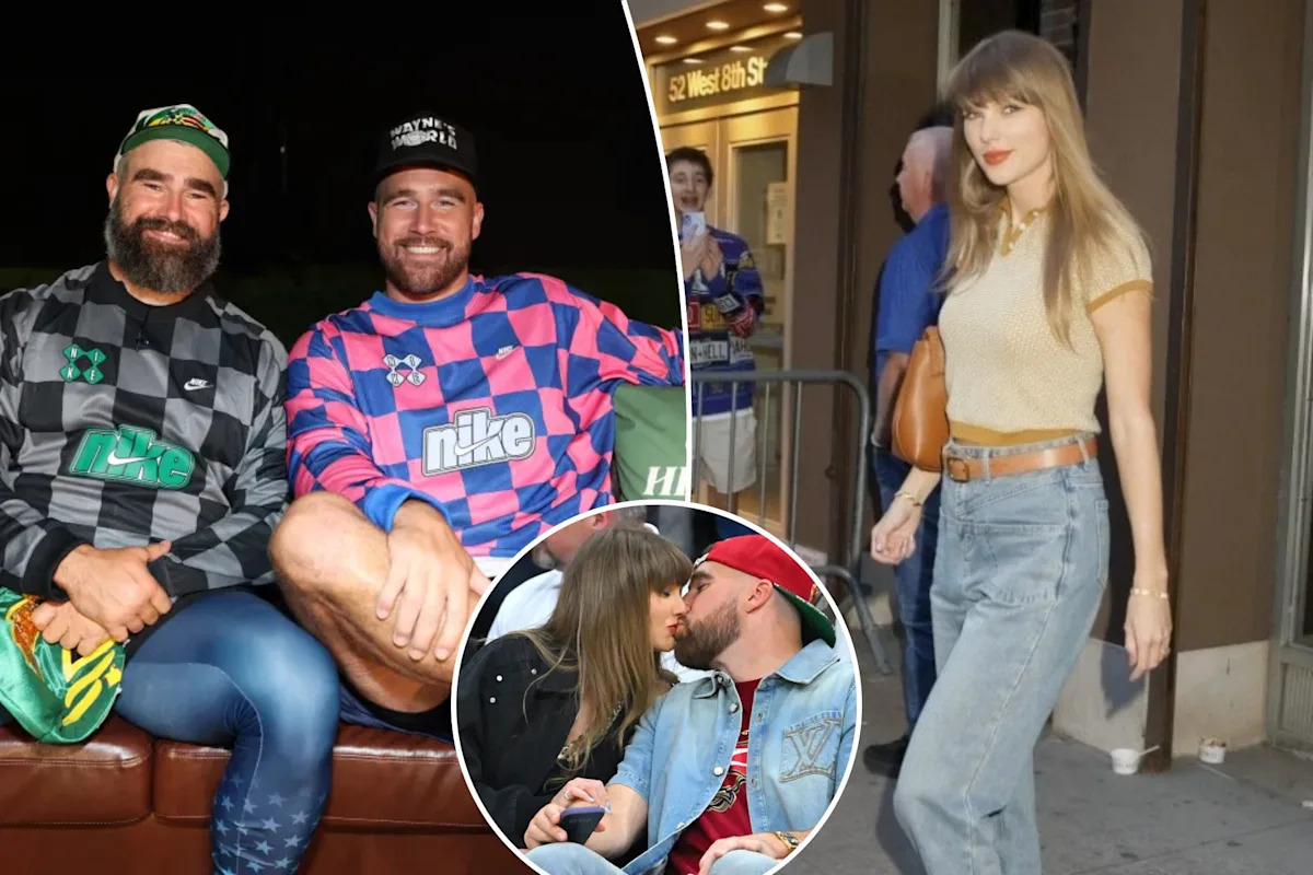 Taylor Swift makes surprise appearance in Travis Kelce’s ‘New Heights’ live show in LA