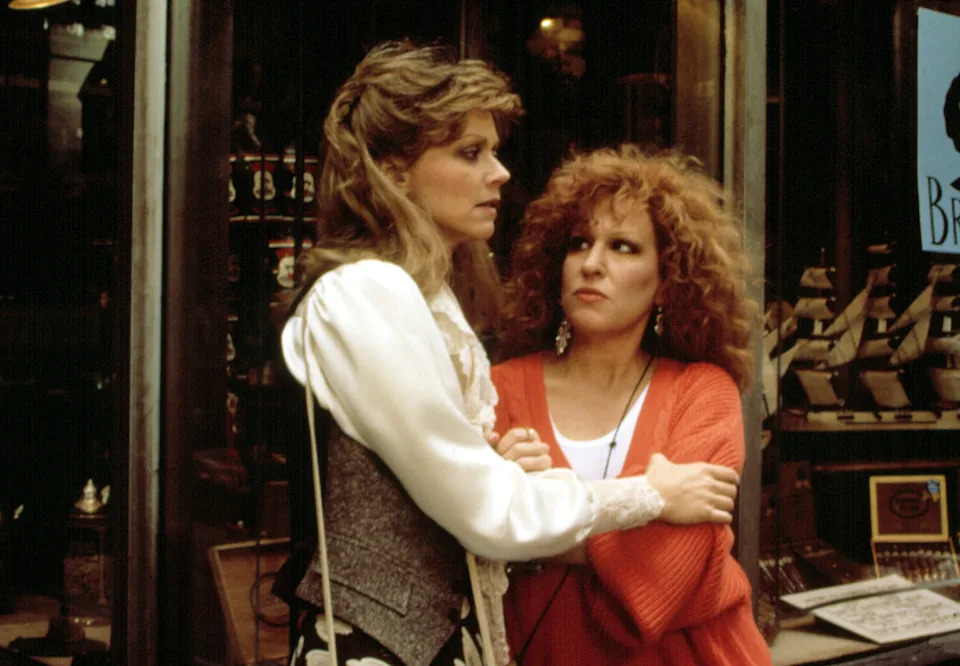 Shelley and Bette clutching each other