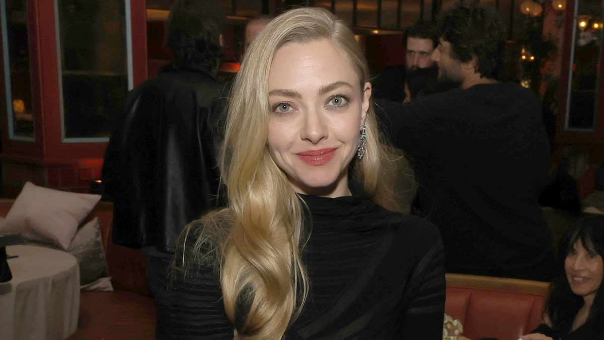 Amanda Seyfried at the after party following the premiere of "The Testaments of Ann Lee" in December 2025.
