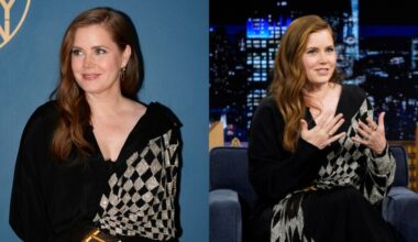 Amy Adams wears Versace on 'The Tonight Show Starring Jimmy Fallon' on June 8 in New York City.
