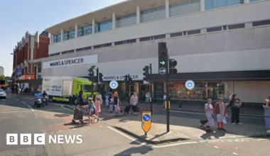 Man arrested on suspicion of attempted murder after car hits shoppers - BBC
