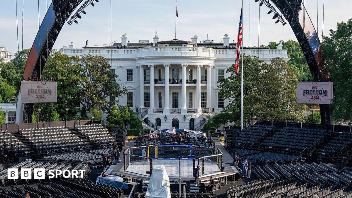 The White House behind the UFC's Claw structure