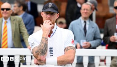 England captain Ben Stokes looks on at Lord's