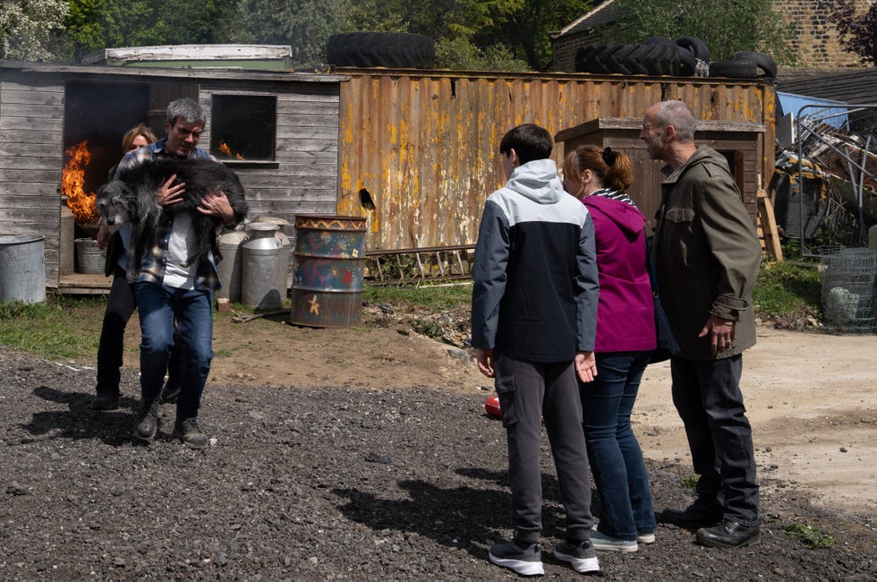 Cain Dingle, Monty, Moira Dingle, Emmerdale cain dingle, monty, moira dingle, emmerdale