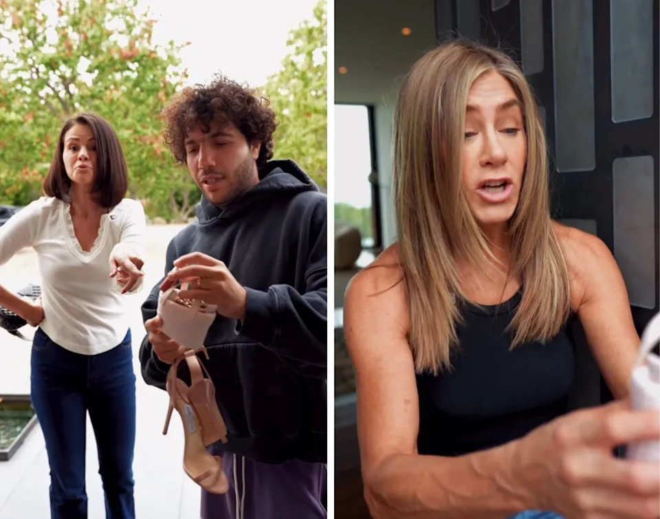 Selena Gomez and Benny Blanco Cause Chaos In Jennifer Aniston's $21 Million L.A. Mansion as Trio Teams Up for Instagram Skit