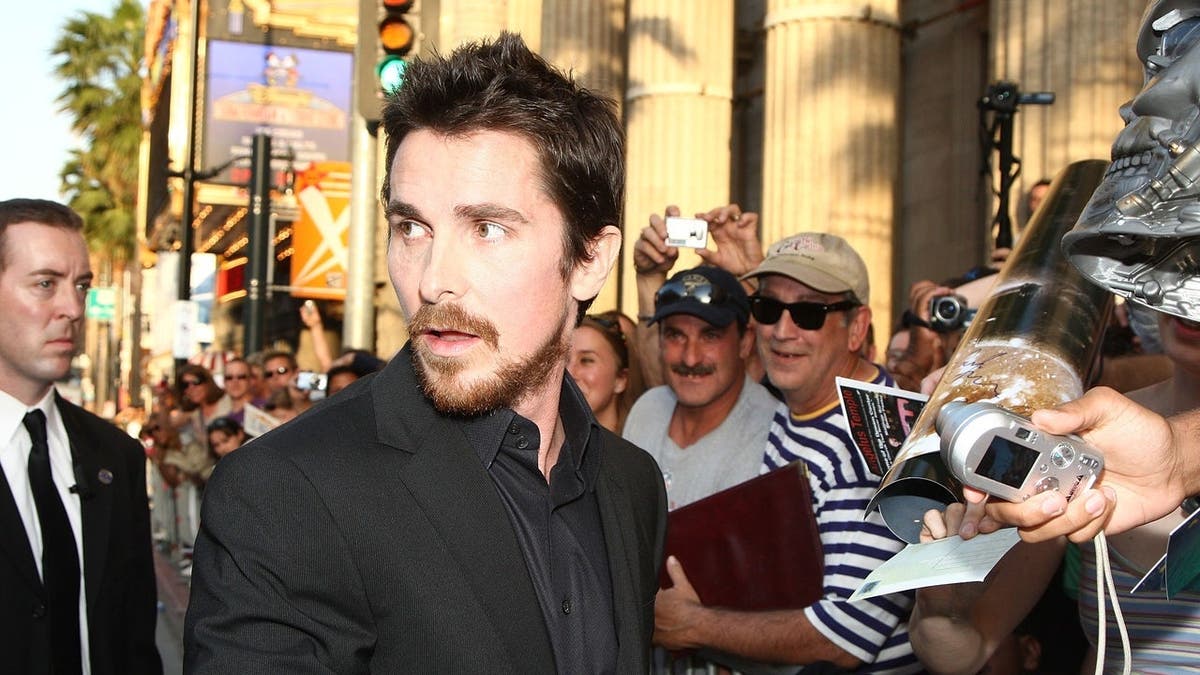 Actor Christian Bale arriving at the premiere of Terminator Salvation at Grauman's Chinese Theatre in Hollywood
