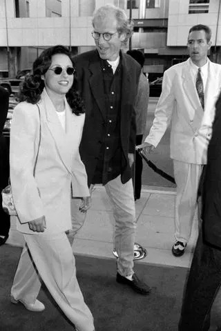Julia Louis-Dreyfus and Brad Hall in 1994Credit: Ted Dayton/WWD/Penske/Getty