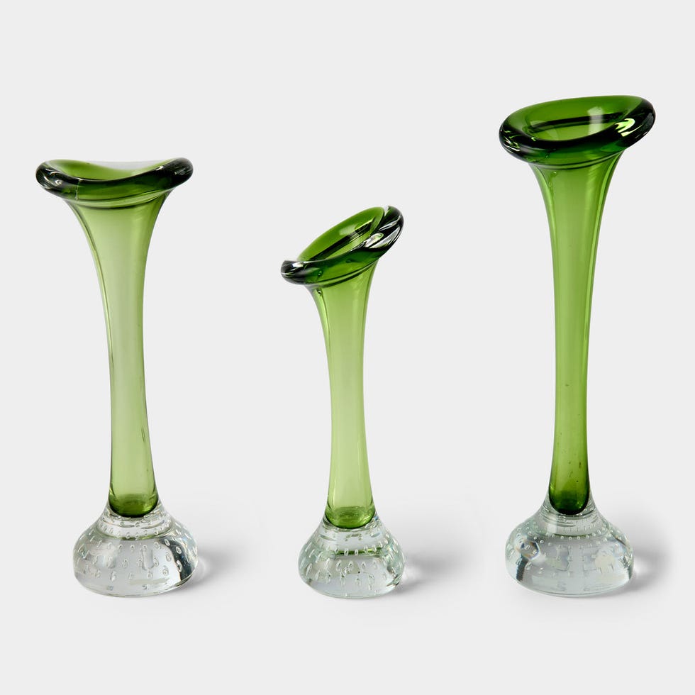 Mid-Century Crystal Bud Vases Mid-Century Crystal Bud Vases