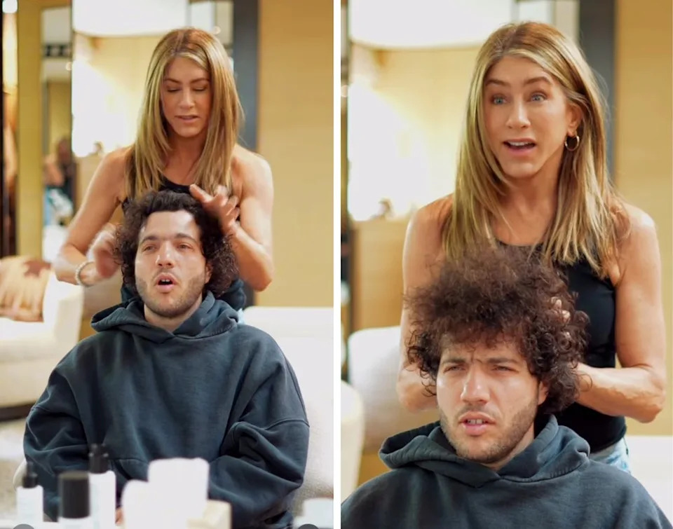 Selena Gomez and Benny Blanco Cause Chaos In Jennifer Aniston's $21 Million L.A. Mansion as Trio Teams Up for Instagram Skit