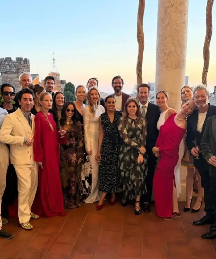 Princess Beatrice seen smiling alongside guests at the intimate Italian gathering.