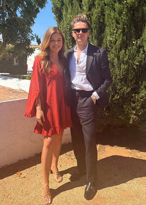 Doireann Garrihy and Mark Mehigan at a wedding in Portugal. Pic: Doireann Garrihy / Instagram