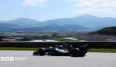 Kimi Antonelli on track in Spielberg during first practice for the Austrian Grand Prix