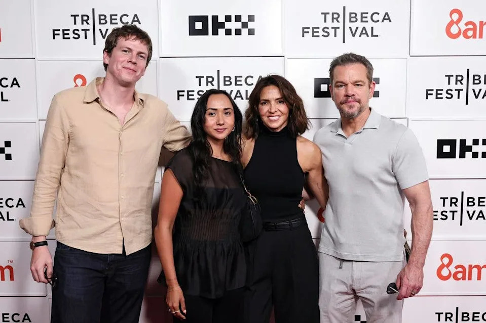 Luciana Damon and Matt Damon attend "Mumford & Sons: The House Band" Premiere during the 2026 Tribeca Festival at BMCC Theater on June 12, 2026 in New York City.