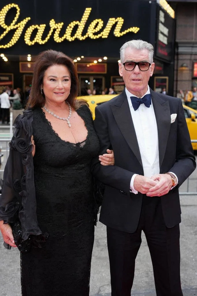 Keely Shaye Smith, Pierce Brosnan at the "Good Night, and Good Luck," Opening Night on April 03, 2025