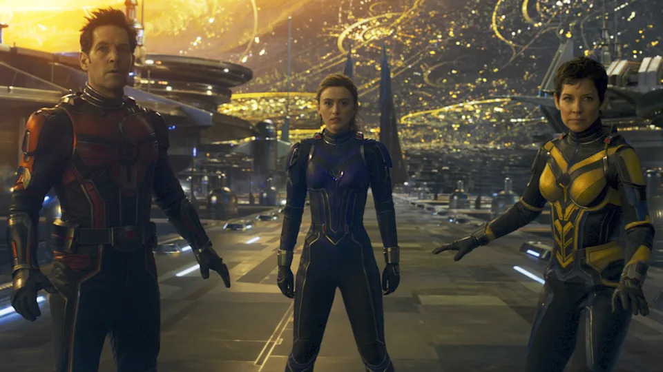 Ant-Man and his tiny friends in Ant-Man and the Wasp: Quantumania. 