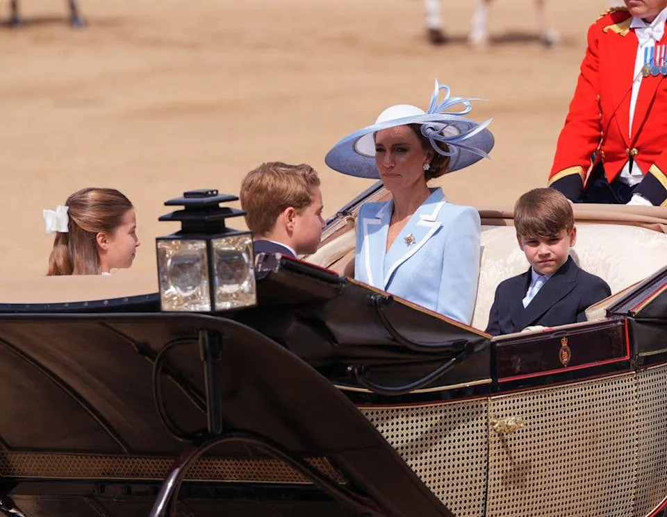 The Princess of Wales appeared unamused by the chants