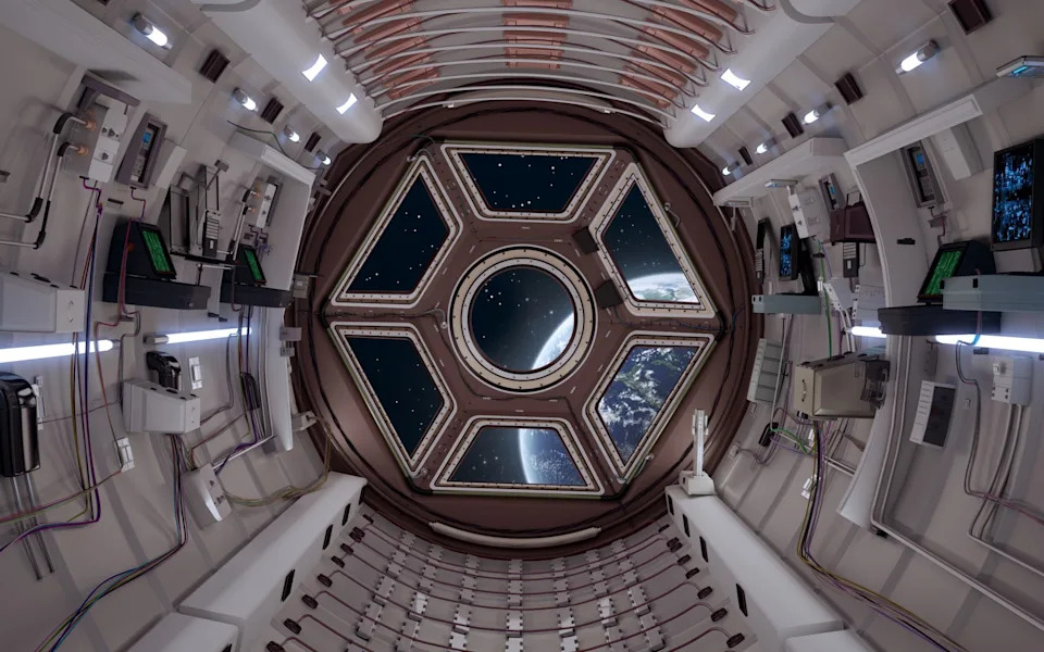 At present, astronauts on orbiting space stations such as the International Space Station experience microgravity, and float because the spacecraft is in constant free-fall around Earth
