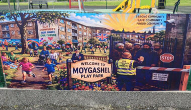 ‘Hate crime’ banner outside children’s playground in Co Tyrone removed by PSNI for second time