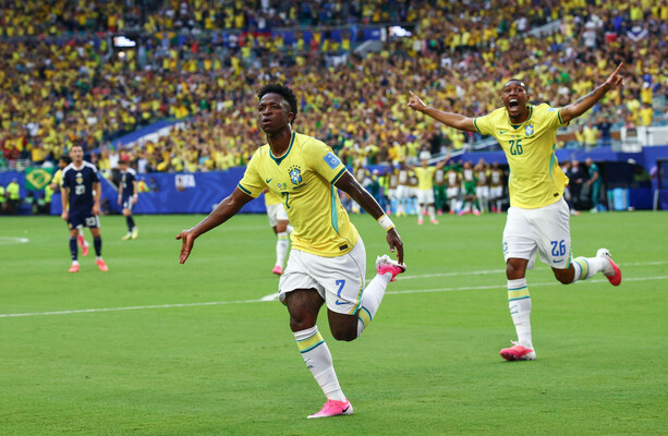 Scotland’s qualification hopes up in the air after bruising defeat to Brazil and Viní Jr