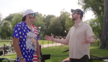 'Daily Show's Jordan Klepper interviews people at Trump's UFC birthday