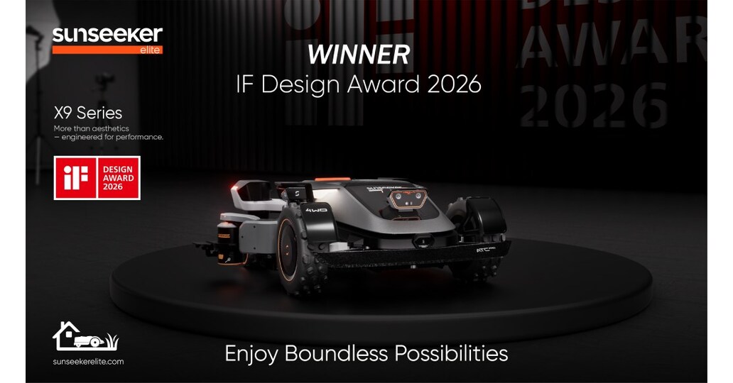 Sunseeker Elite X9 Wins 2026 iF Design Award, Redefining Intelligent Lawn Care for Large Landscapes