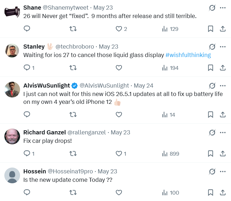 ios 26 update reaction