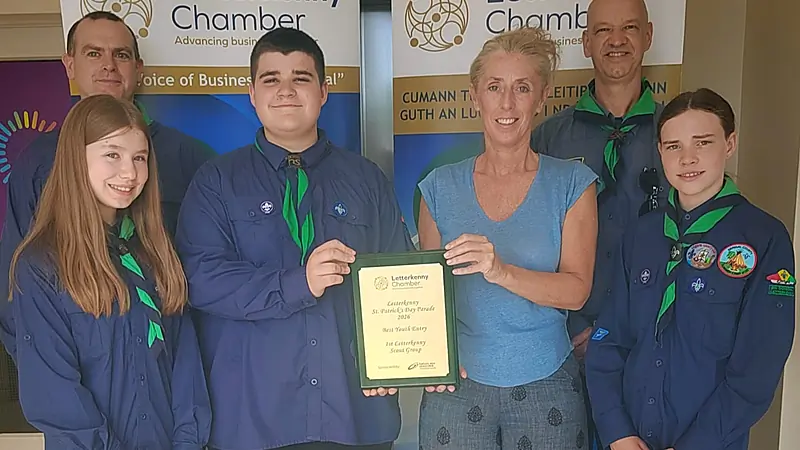 Letterkenny Scouts recognised with St Patrick's Day Parade award