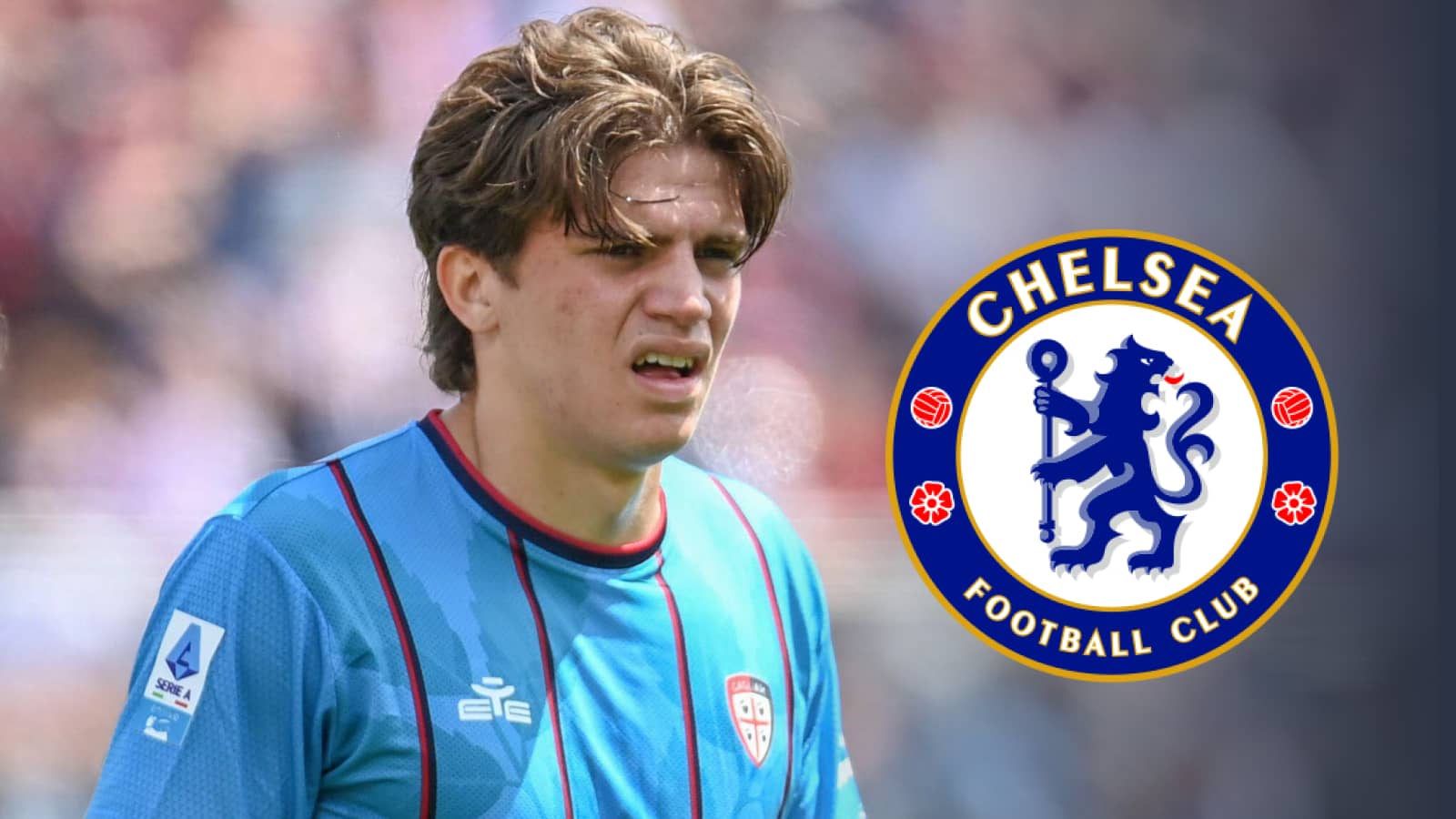 Marco Palestra with Chelsea adge