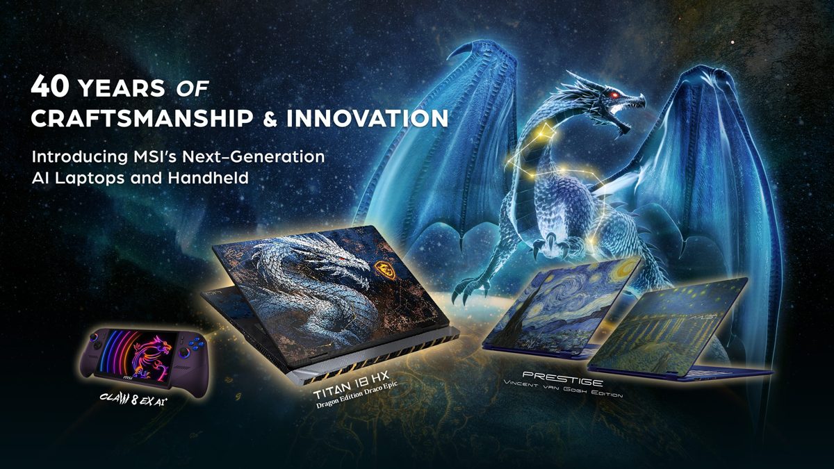 MSI Marks Its 40th Anniversary With Titan 18 HX Draco Epic and New Claw Gaming Handheld