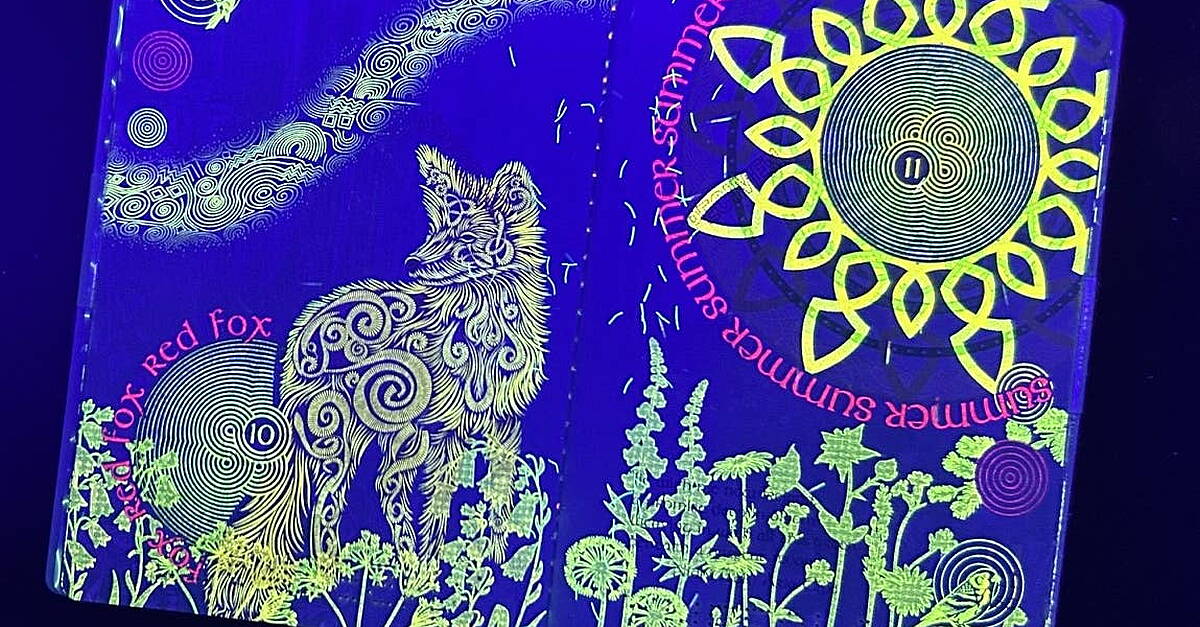 New UV artwork in Irish passport with increased security