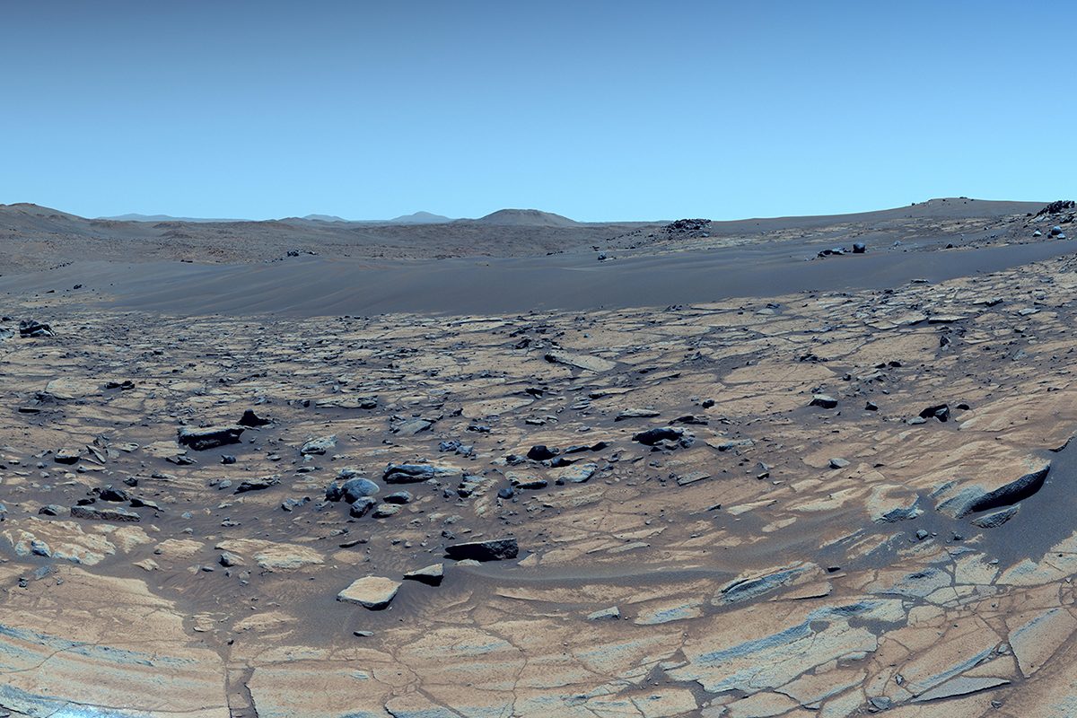 Enhanced-colour view of an area on Mars nicknamed