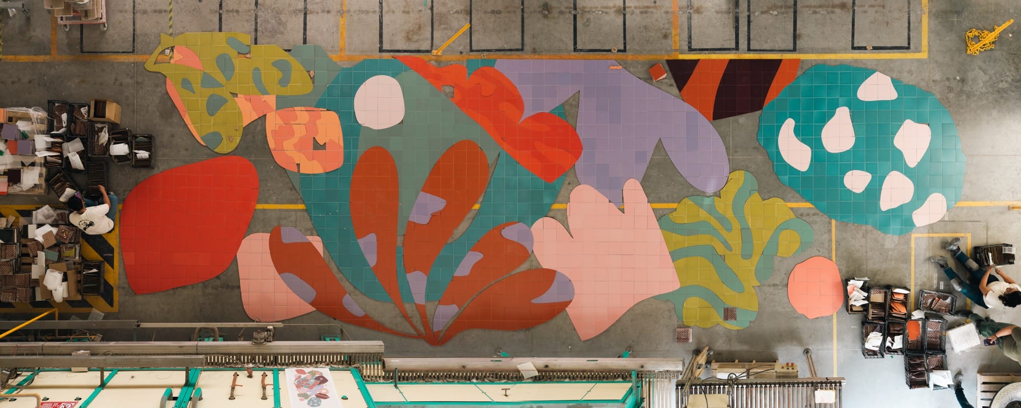 colorful ceramic tiles on a floor
