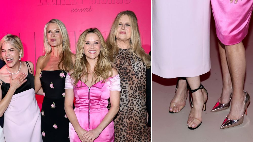 Selma Blair, Ali Larter, Reese Witherspoon and Jennifer Coolidge at "Elle World" in New York City; a closeup look at Selma Blair's sandals and Reese Witherspoon's mirrored Louboutin pumps.