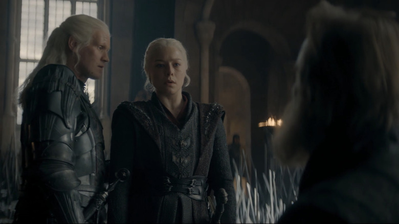 Daemon, Rhaenyra and Otto in House of the Dragon