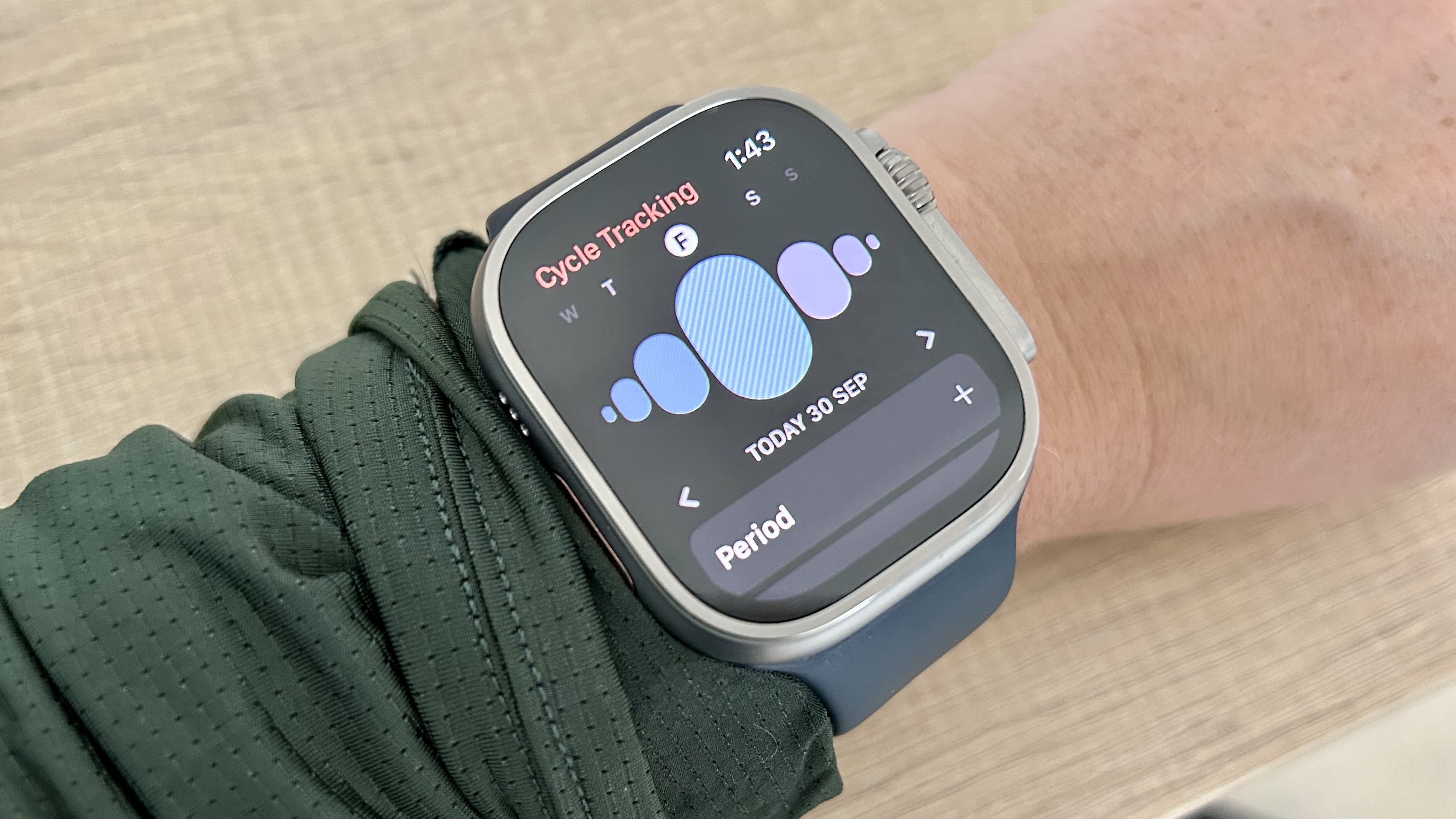 Menstrual tracking on the Apple Watch Ultra