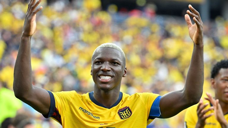 Final celebration, Moises Caicedo (Ecuador) East Rutherford, June 25, 2026, Soccer, FIFA World Cup 2026